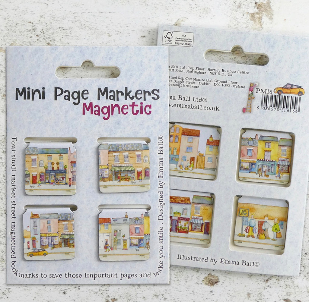 Mini bokmerker - Market street