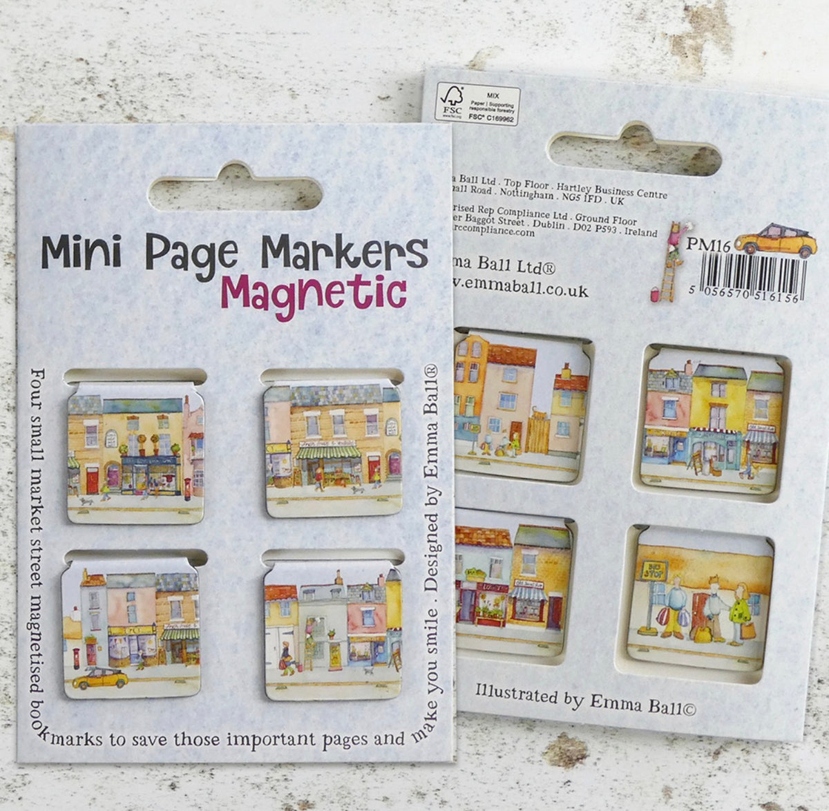 Mini bokmerker - Market street