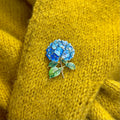 Blå hortensia- pin