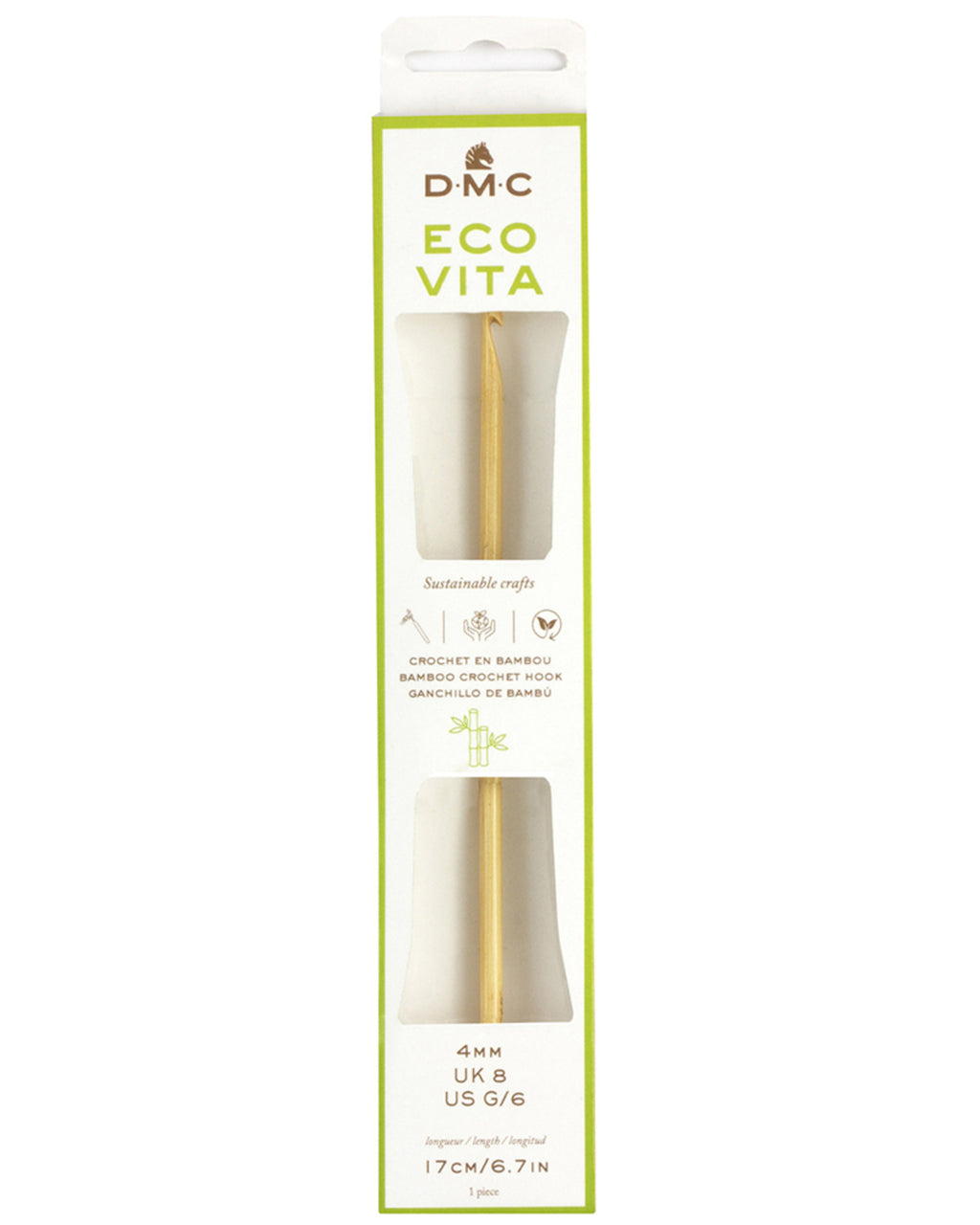 EcoVita bambus heklenål 4 og 6 mm